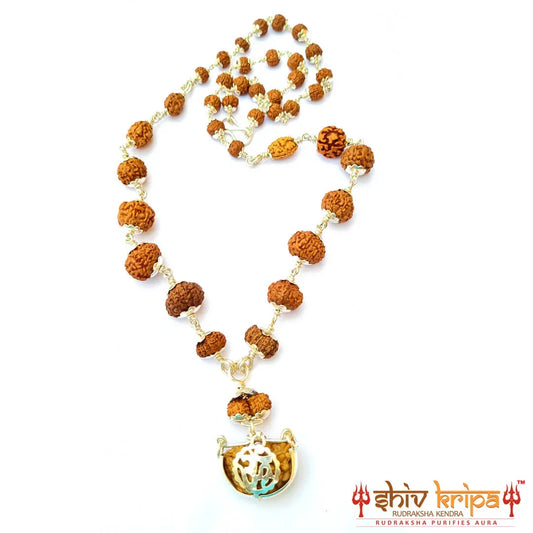 Rudraksha Mala in Pure Silver