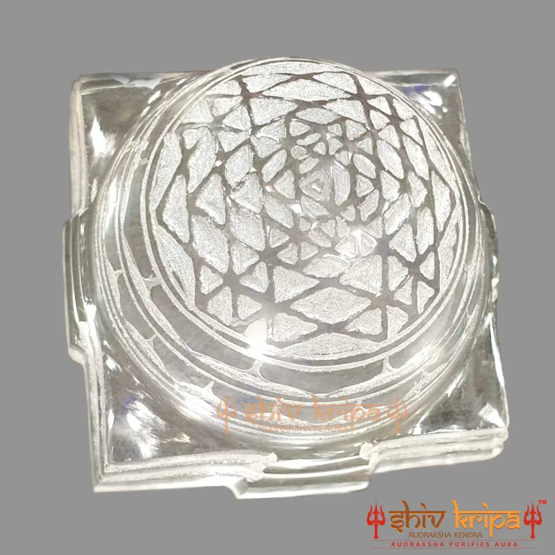 Real sphatik Tomb Shape Shri Laxmi Yantra 156gm