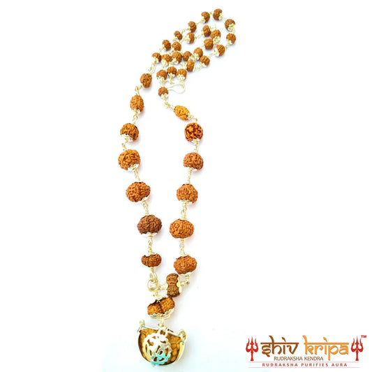 Rudraksha Mala in Pure Silver