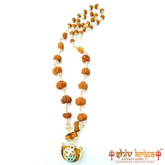 Rudraksha Mala in Pure Silver