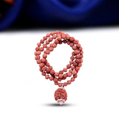 4 Mukhi Rudraksha With 5 Mukhi Rudraksha Mala