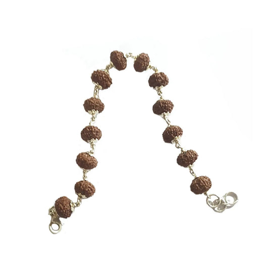 7 Mukhi Rudraksha Bracelet in Pure Silver 92.5ct