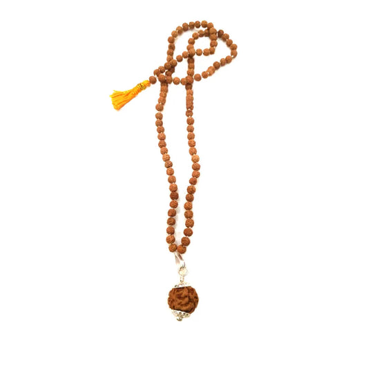 7 mukhi rudraksha nepali Pendant with 5 mukhi rudraksha mala