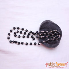 Real Shaligram Gutika Mala In Pure Silver