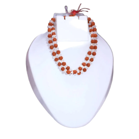 Rudraksha With Sphatik Mala