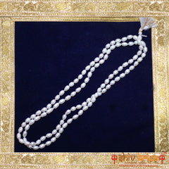 Real Pearl Mala (Oval Shape Beads)