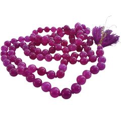 Natural Purple Colour Agate Mala