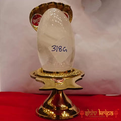 Baan-lingam with Brass Jalhari Rock-Quartz(sphatik)