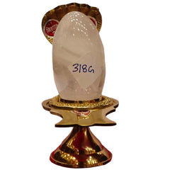 Baan-lingam with Brass Jalhari Rock-Quartz(sphatik)