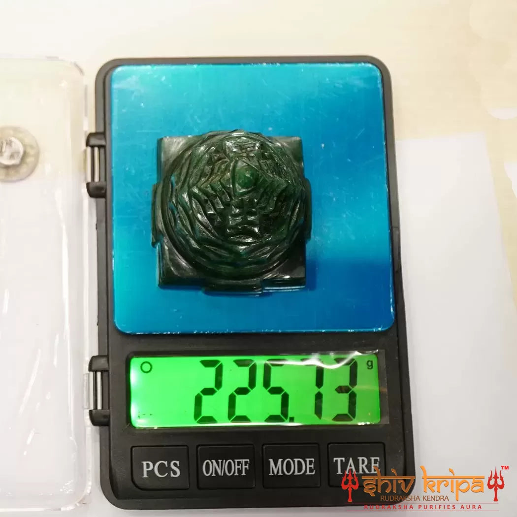 Green Jade Meru Shri Yantra