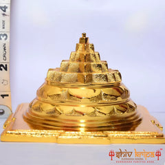 Brass Meru Shri Yantra (Hollow)