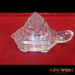 Crystal stone Shree Yantra on Tortoise eighty four gram