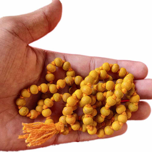 Pure turmeric (haldi mala) 108+1 beads