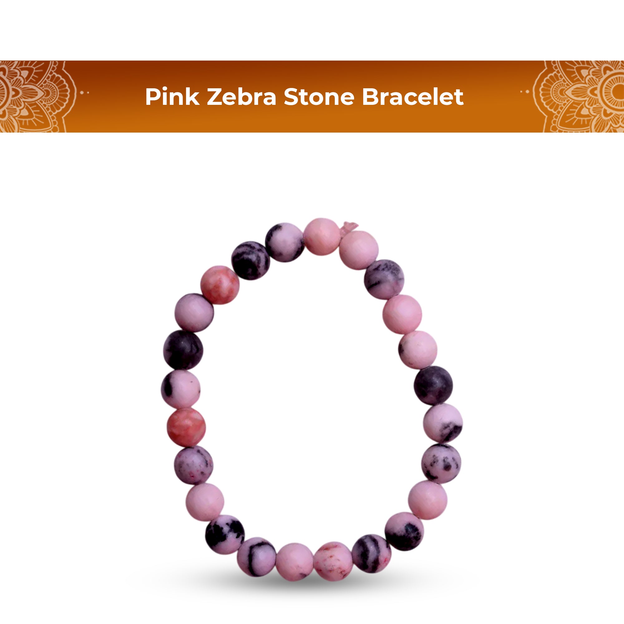 Pink Zebra Stone Bracelet