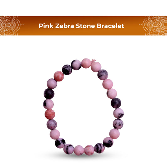 Pink Zebra Stone Bracelet