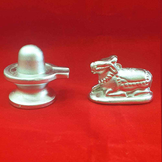 Parad/ Mercury shivling & Nandi set