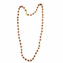 Rudraksha Mala in Pure Brass Capping