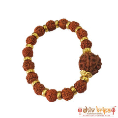 Rudraksha Bracelet with One Big 5 Mukhi Nepali Rudraksha