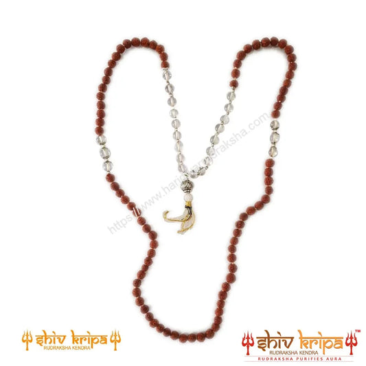 Rudraksha Mala with Sphatik