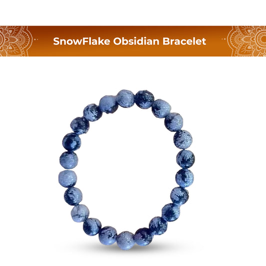 SnowFlake Obsidian Bracelet