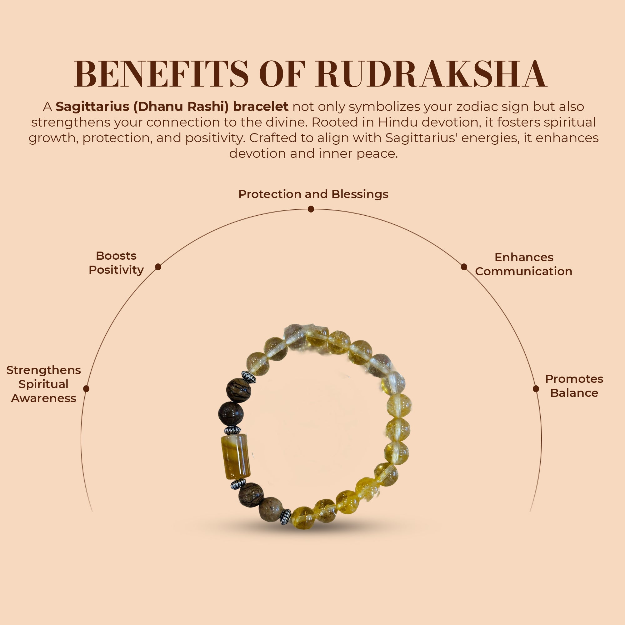 Saggittarius (Dhanu Rashi) Zodiac Sign Bracelet