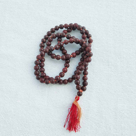 Natural Red Sandal Wood Mala